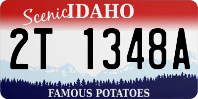 ID license plate 2T1348A