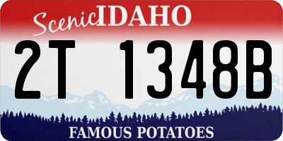 ID license plate 2T1348B