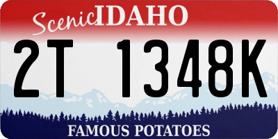 ID license plate 2T1348K