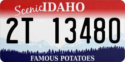 ID license plate 2T1348O
