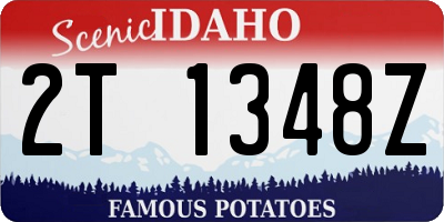 ID license plate 2T1348Z