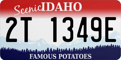 ID license plate 2T1349E