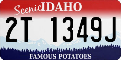 ID license plate 2T1349J