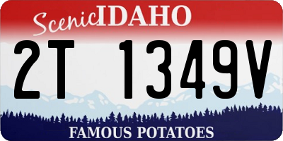 ID license plate 2T1349V