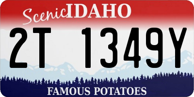 ID license plate 2T1349Y