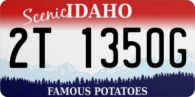 ID license plate 2T1350G