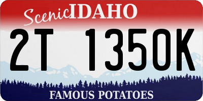 ID license plate 2T1350K