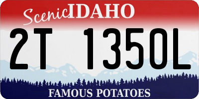 ID license plate 2T1350L