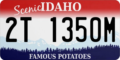 ID license plate 2T1350M