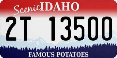 ID license plate 2T1350O