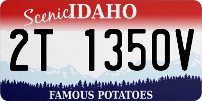 ID license plate 2T1350V