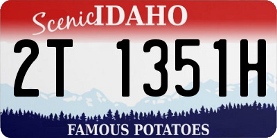 ID license plate 2T1351H