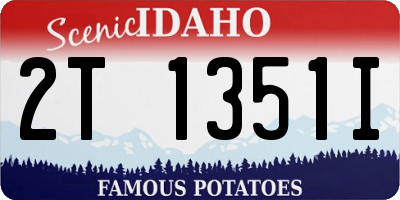ID license plate 2T1351I