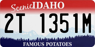 ID license plate 2T1351M