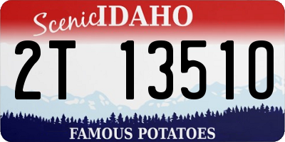 ID license plate 2T1351O