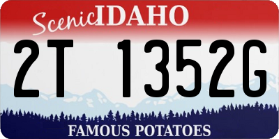 ID license plate 2T1352G