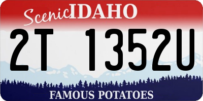 ID license plate 2T1352U