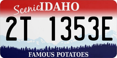 ID license plate 2T1353E