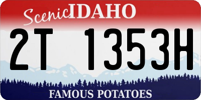 ID license plate 2T1353H