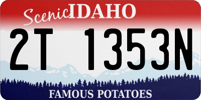 ID license plate 2T1353N