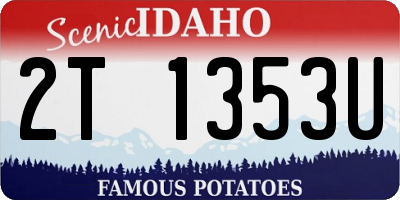 ID license plate 2T1353U