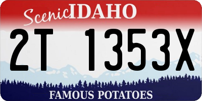 ID license plate 2T1353X