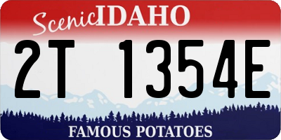 ID license plate 2T1354E