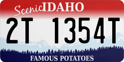 ID license plate 2T1354T