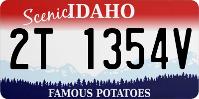 ID license plate 2T1354V