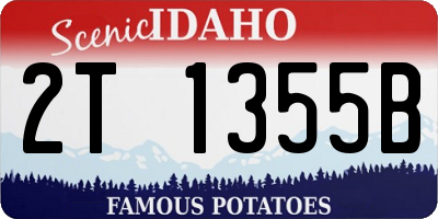 ID license plate 2T1355B
