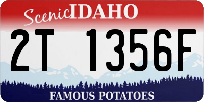 ID license plate 2T1356F