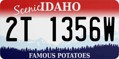 ID license plate 2T1356W