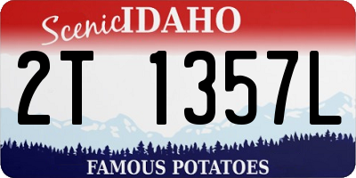 ID license plate 2T1357L