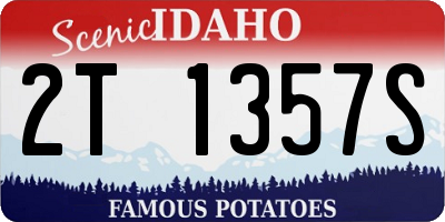 ID license plate 2T1357S