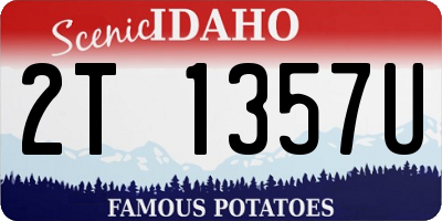 ID license plate 2T1357U