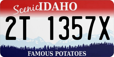 ID license plate 2T1357X
