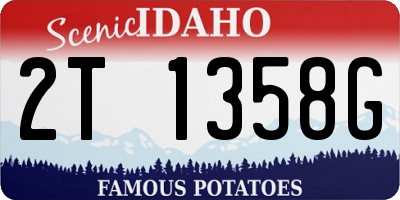 ID license plate 2T1358G