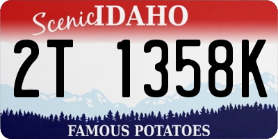 ID license plate 2T1358K
