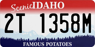 ID license plate 2T1358M