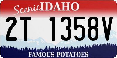 ID license plate 2T1358V