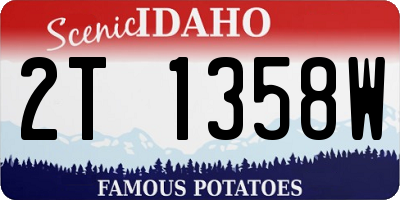 ID license plate 2T1358W