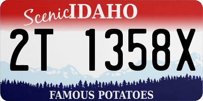 ID license plate 2T1358X