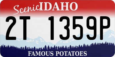 ID license plate 2T1359P
