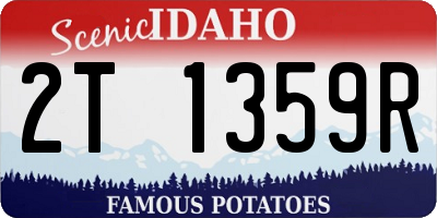 ID license plate 2T1359R