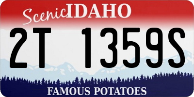 ID license plate 2T1359S