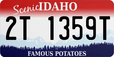 ID license plate 2T1359T