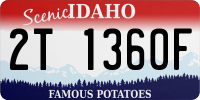 ID license plate 2T1360F