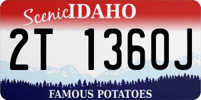 ID license plate 2T1360J