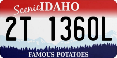 ID license plate 2T1360L