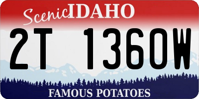 ID license plate 2T1360W